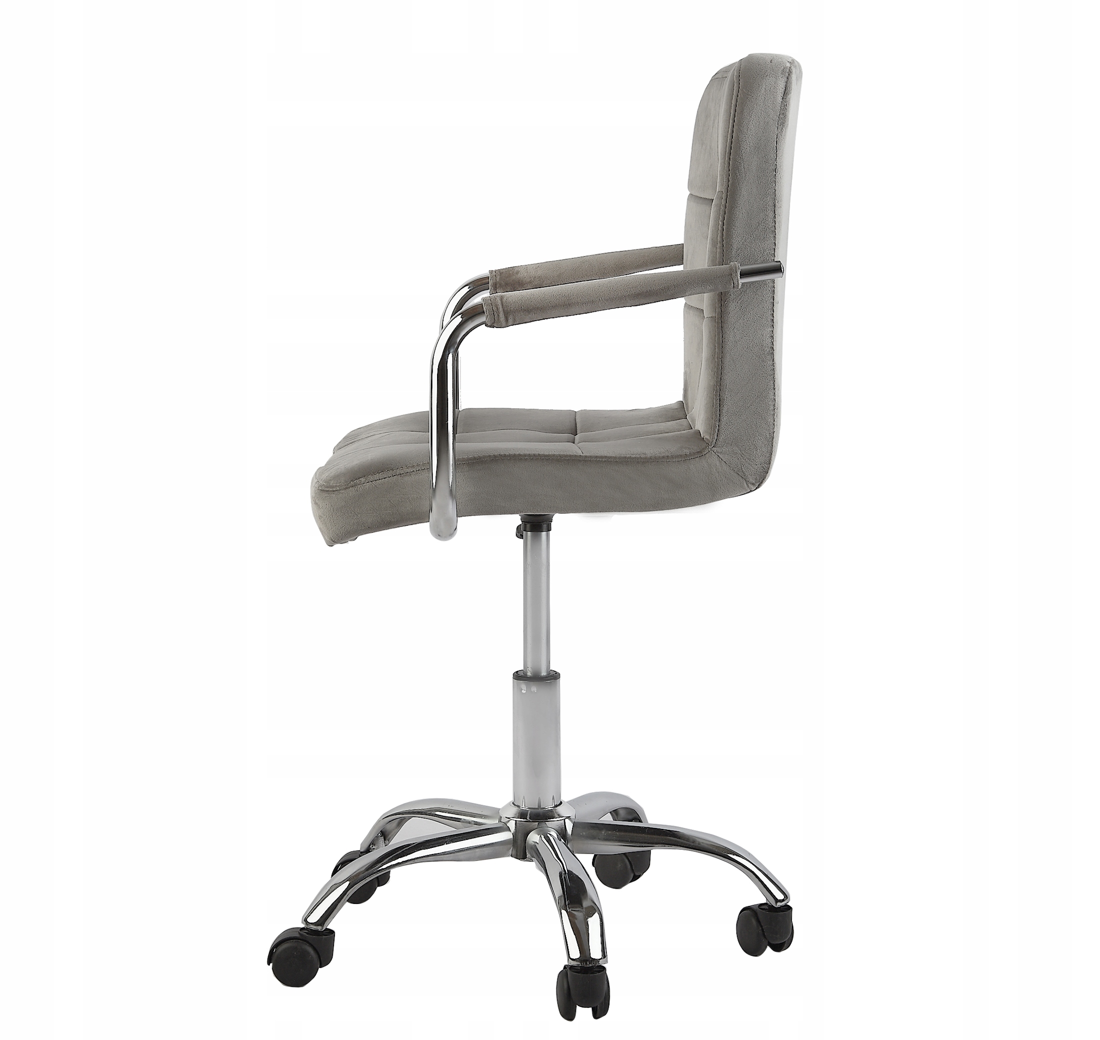 Fotel obrotowy komputerowy LUNA regulowany velvet pikowane oparcie Szerokość mebla 45 cm