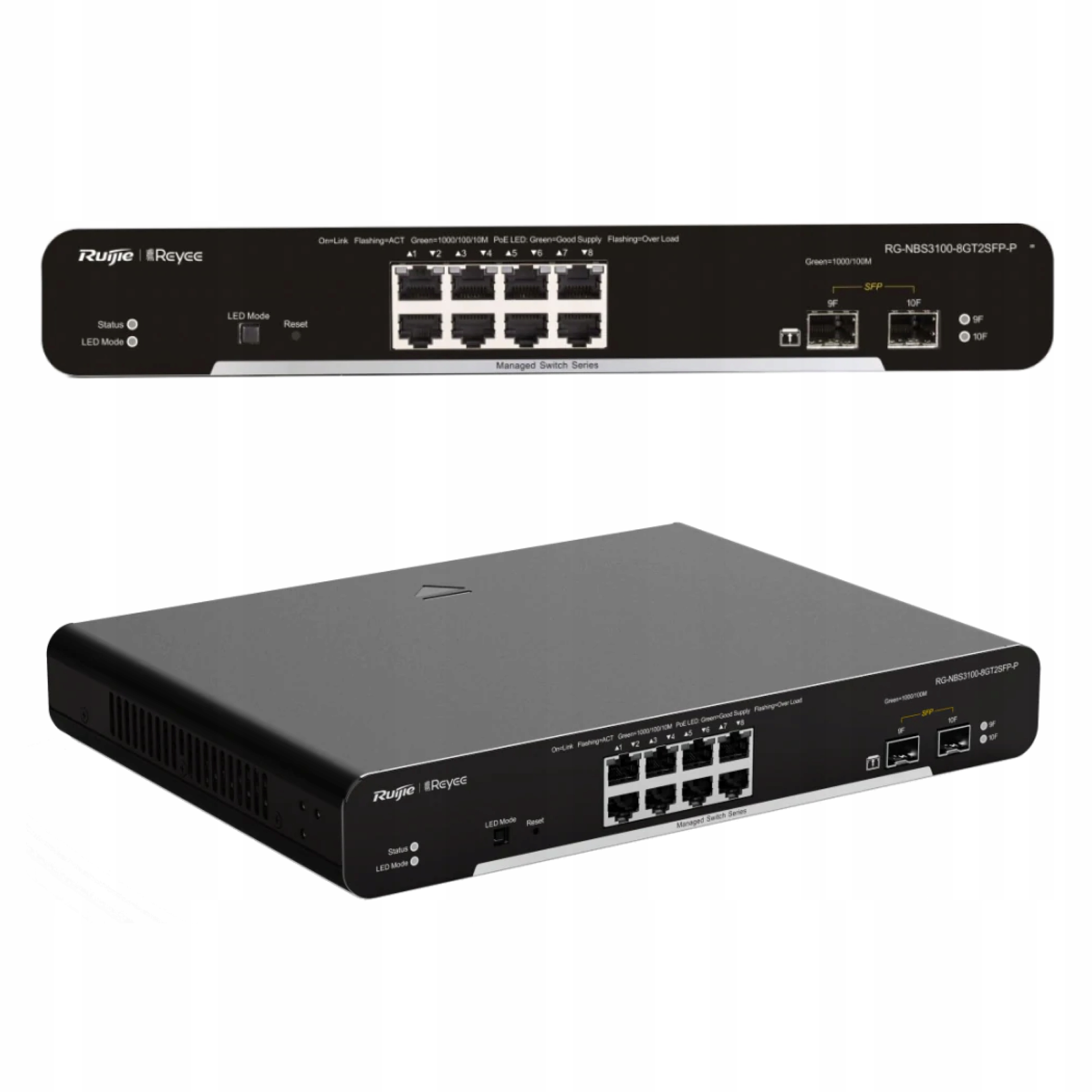 "switch Poe RG-NBS3100-8GT2SFP-P 10-PORTOVÝ 8xPoE 2xSFP Reyee "