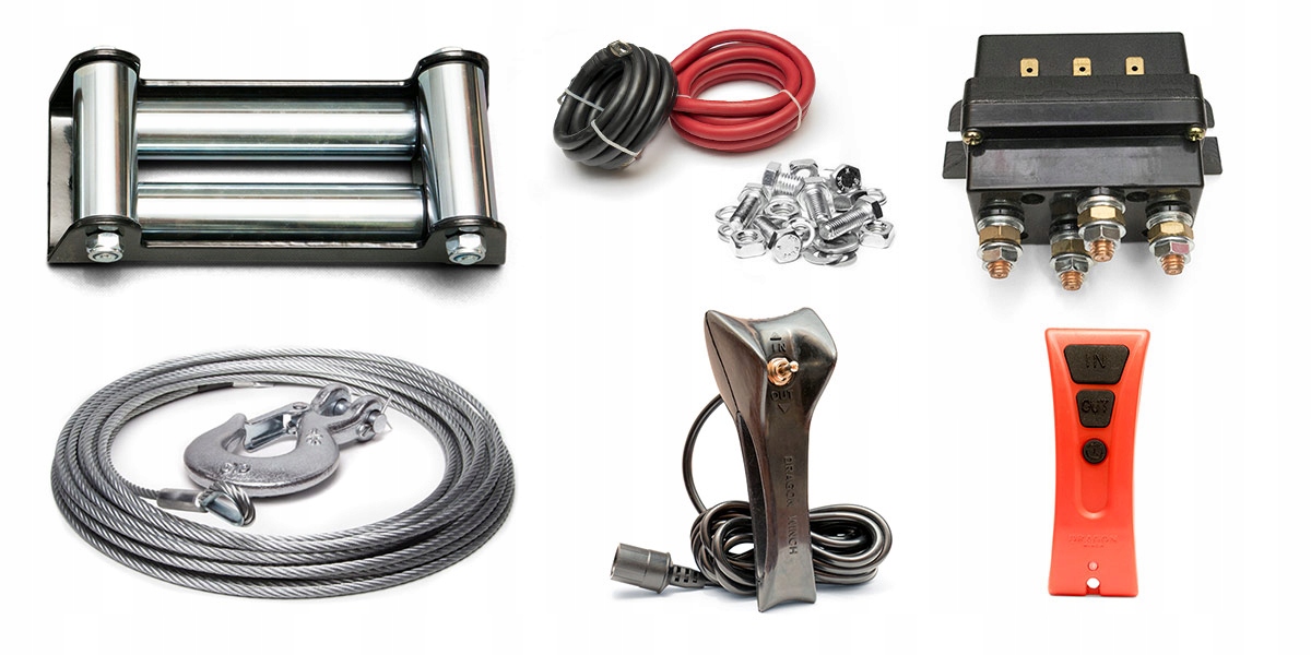 ЛЕБЕДКА LOHR 6.4 T / 13T ЛЕБЕДКА ЭВАКУАТОР + РЕМНИ 24V