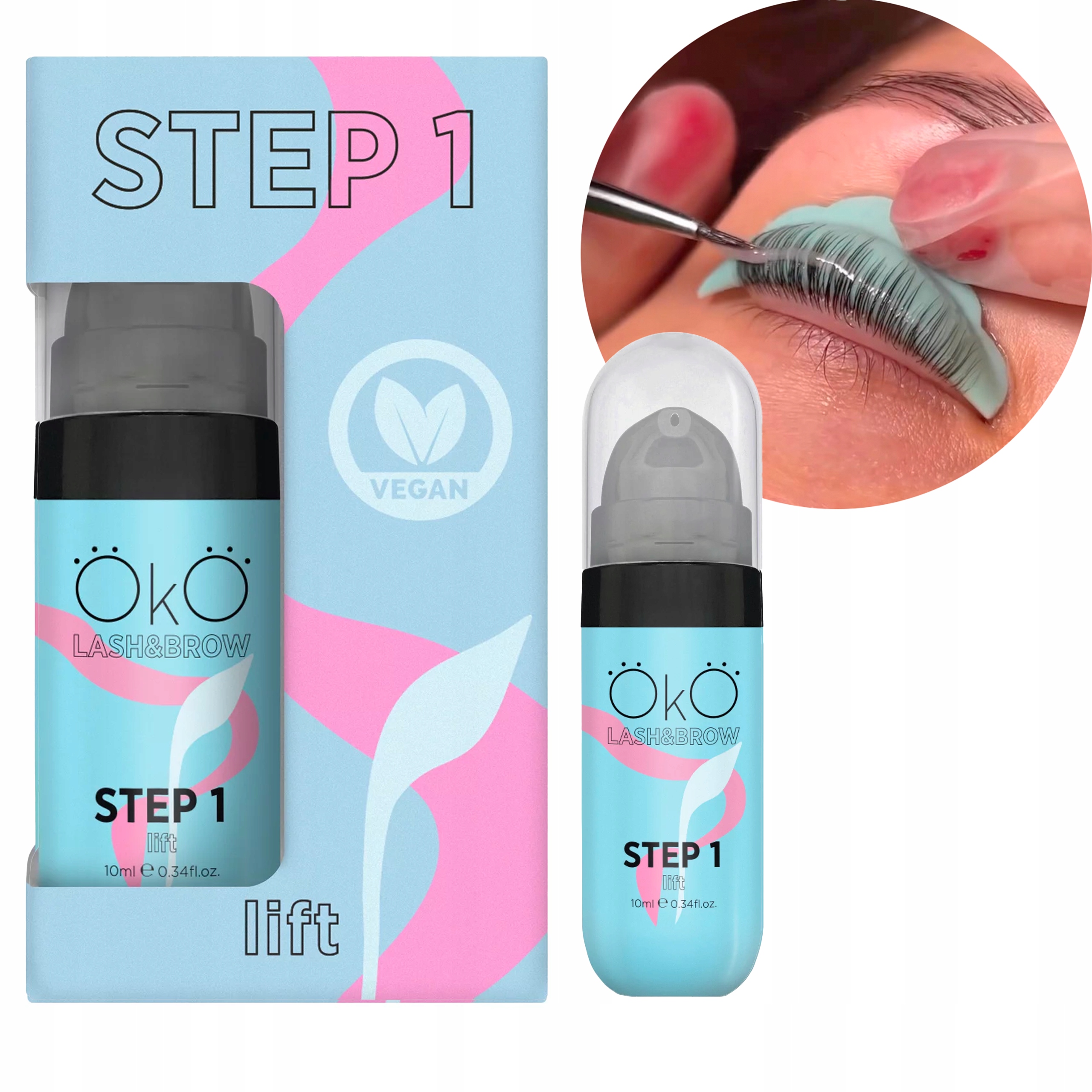 Prostředek Gel Pro Lifting Laminace Řas A Obočí Step 1 Lift 10 ml
