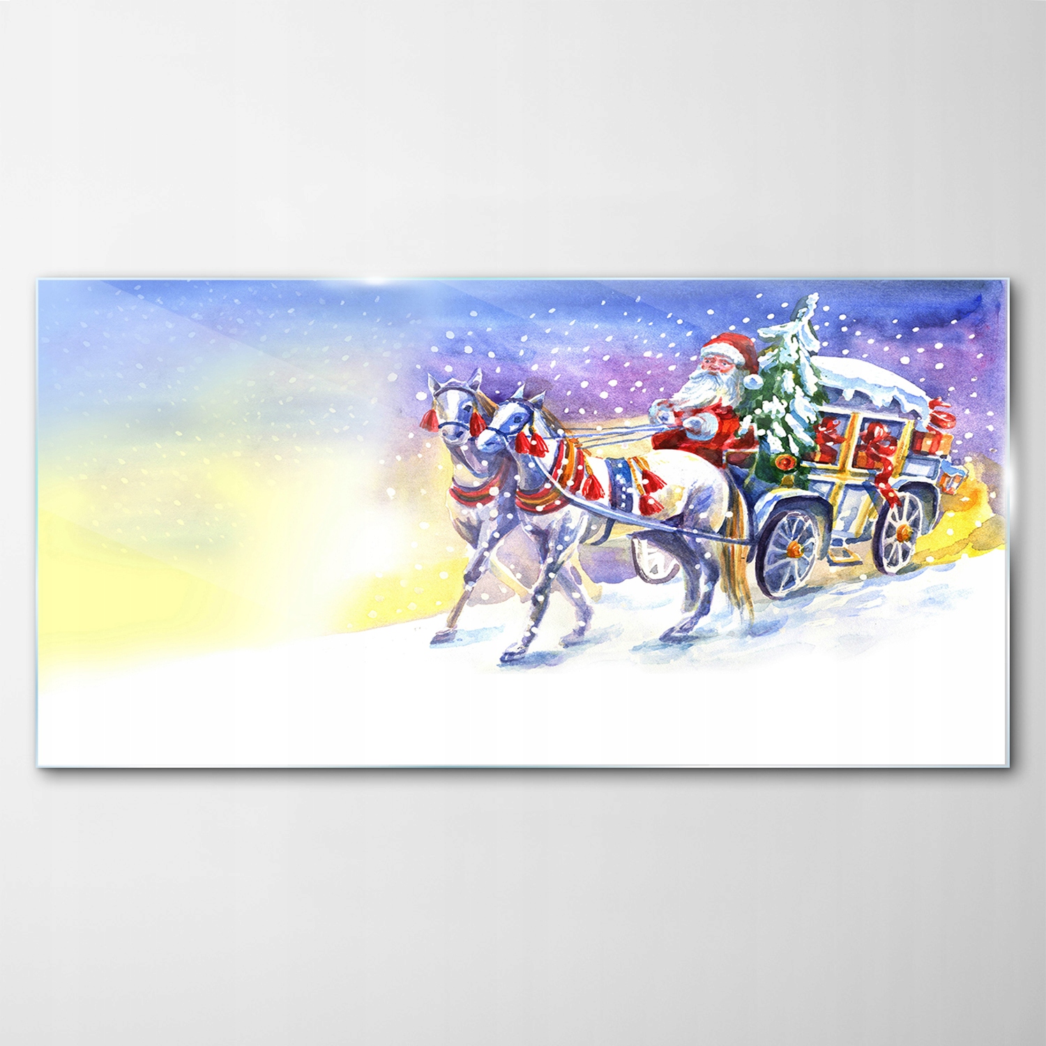 

Hartowany Obraz Szklany Konie Zima Śnieg 100x50