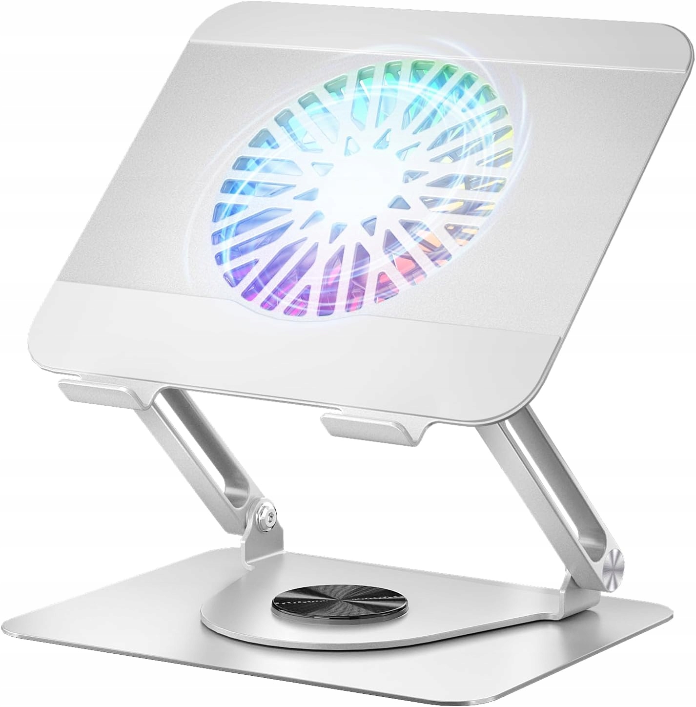 Uchwyt Podstawka Pod Laptopa Stal Węglowa Chłodząca Cicha Obrotowa 360°