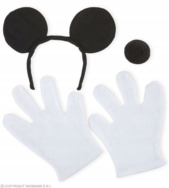 ZESTAW MYSZ MICKEY USZY NOS RĘKAWICZKI MYSZKI Płeć uniseks