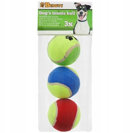 

Piłki kolorowe tenisowe dla psów Beasty 3szt