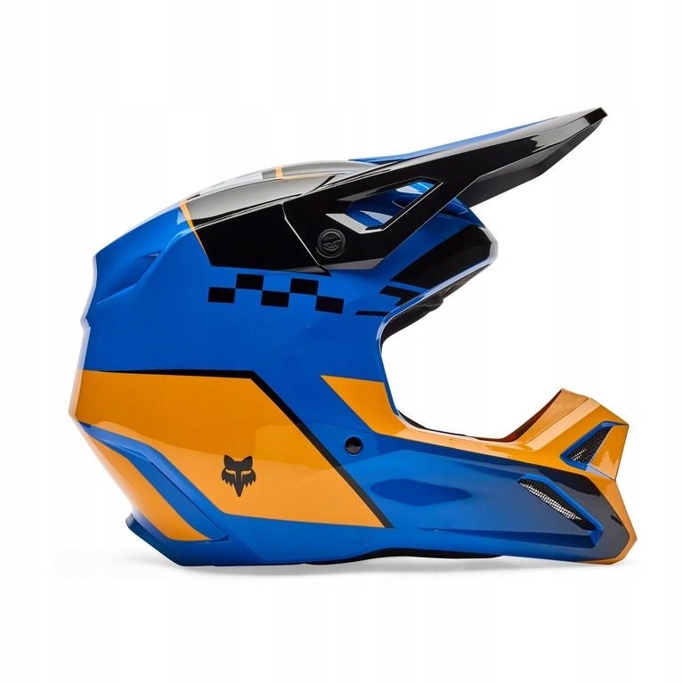 Motocyklová prilba Fox V1 Collect Blue modrá oranžová Darčeky