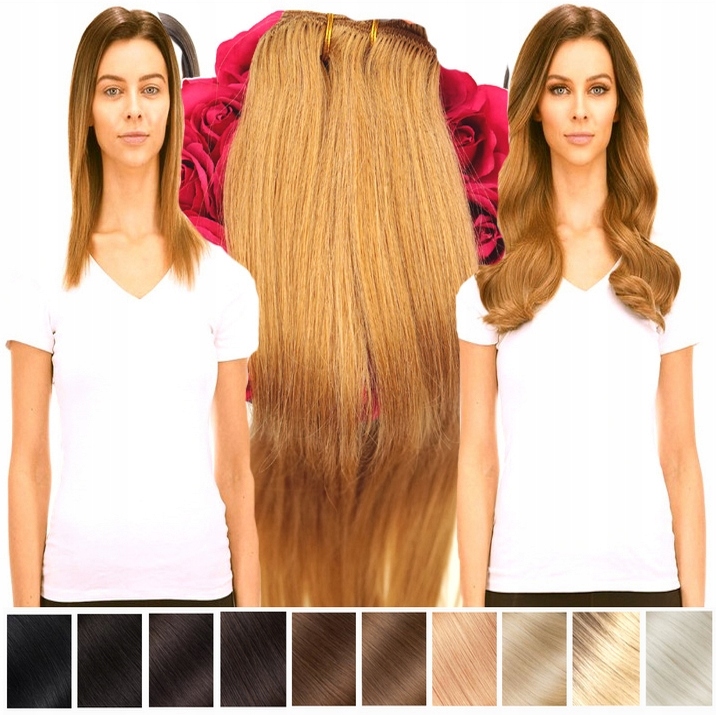 Příčesek do vlasů přírodníCLIP In 27#medová blond 40 cm 70 gramů