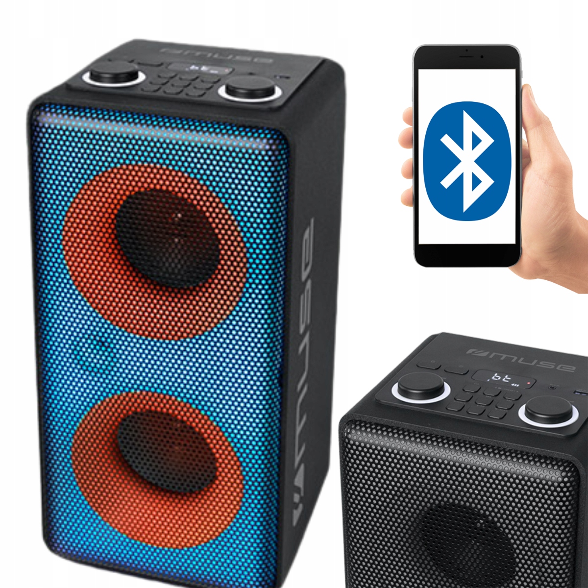 Głośnik przenośny Muse M-1808DJ czarny 150 W Sklep, Opinie, Cena