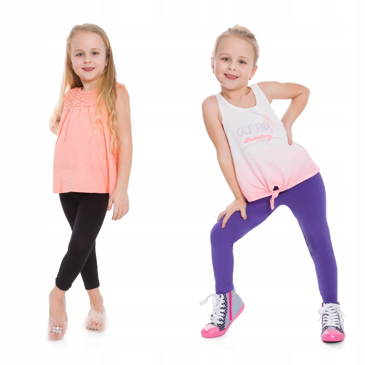 

Zestaw 2X Legginsy Dziecięce Getry 146