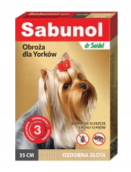 

Sabunol Obroża Na Pchły Kleszcze Psa 35CM Złota