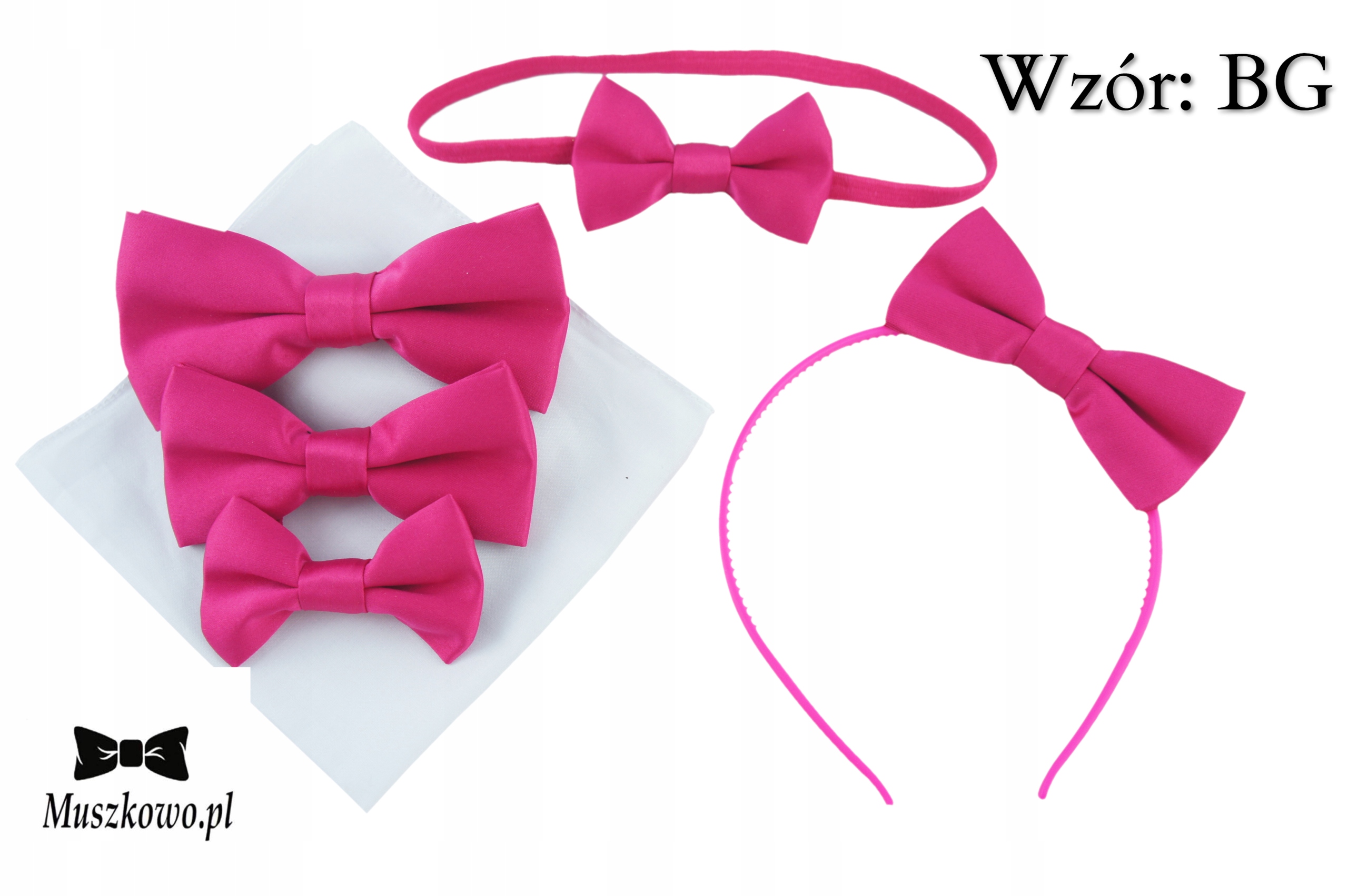 Muszka na chrzest roczek PÓŁMAT FUKSJOWA RÓŻOWA Marka Inna marka