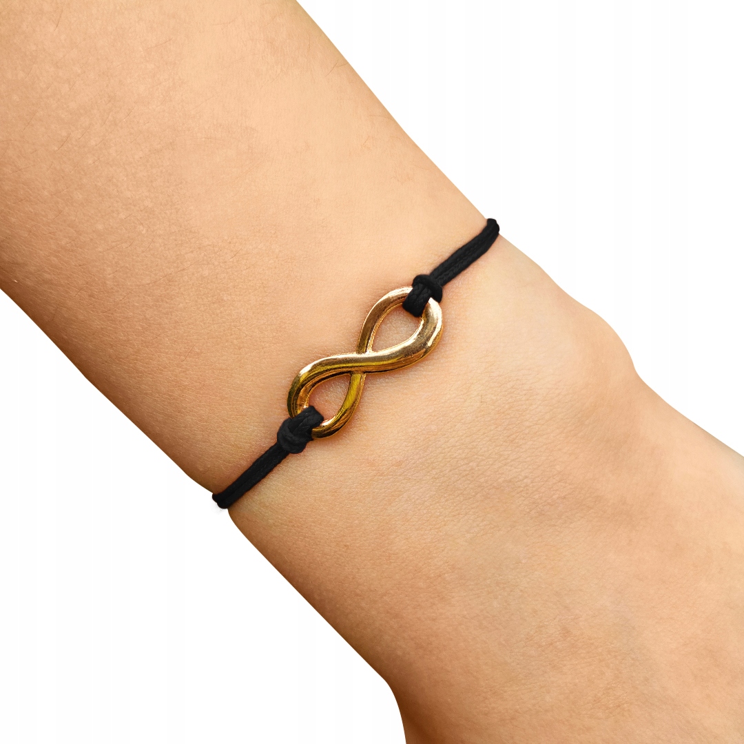 

Bransoletka Nieskończoność Złota Sznurek Szczęścia