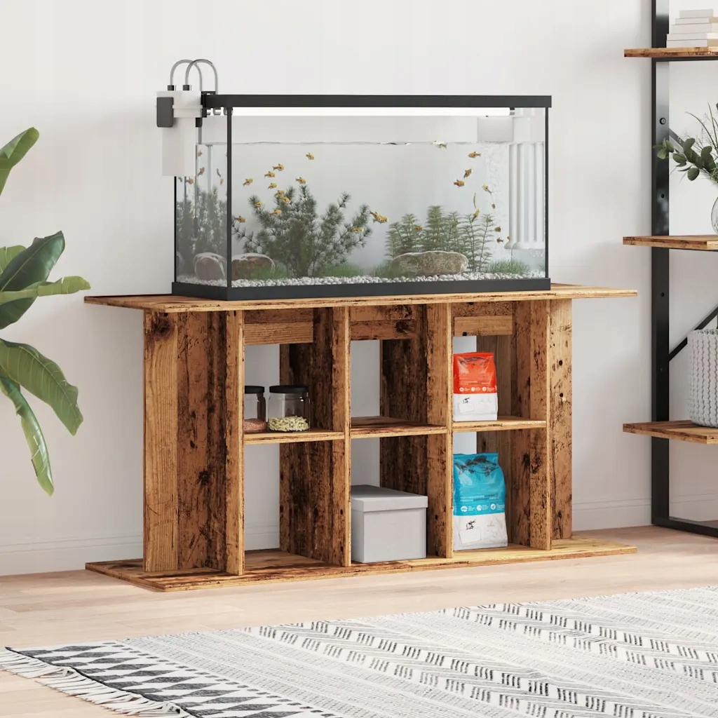 Levně Stojan na akvárium old wood 120 x 40 x 60 cm kompozitní dřevo Hnědá 857276