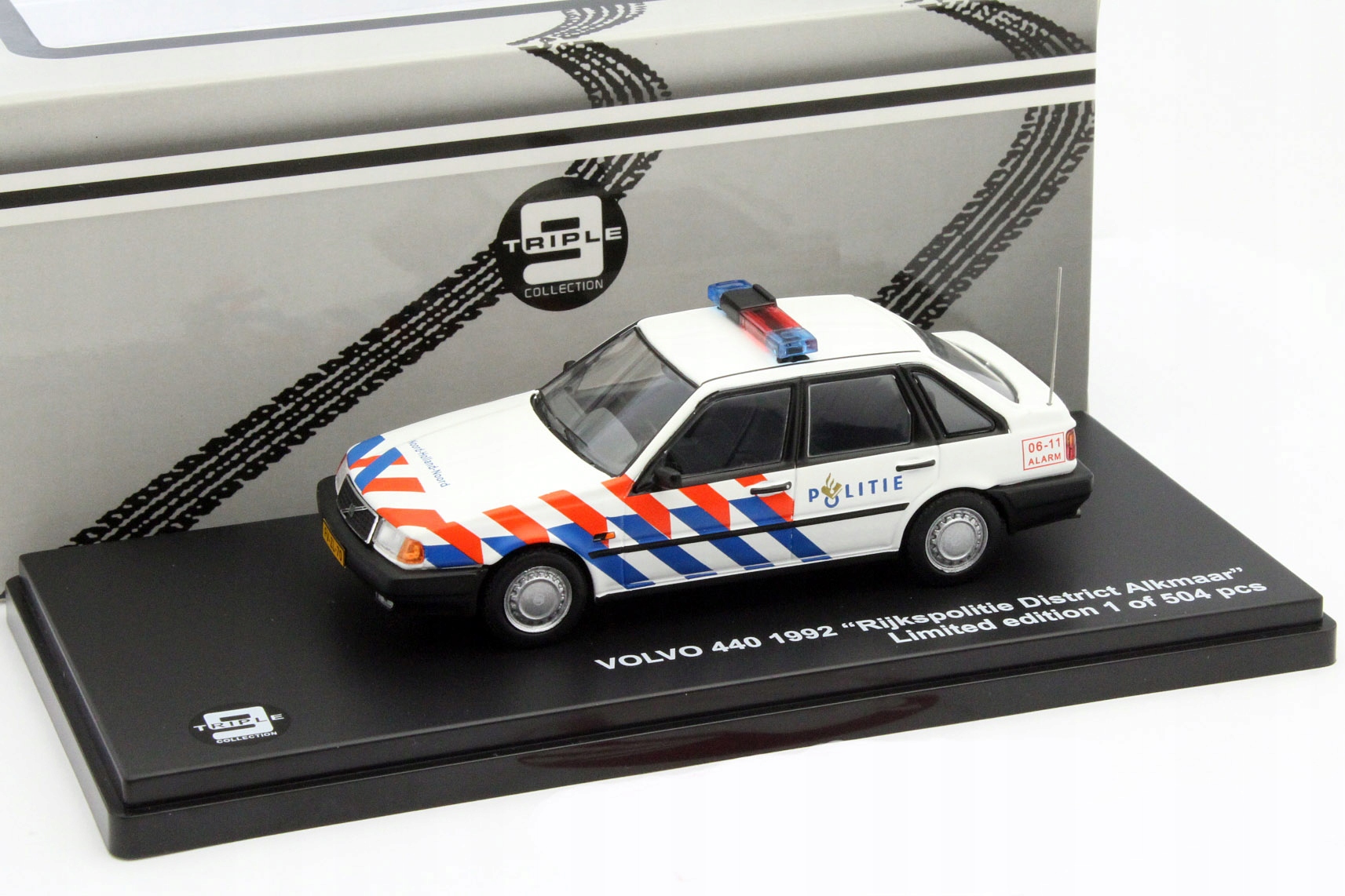 TRIPLE9 1992 Volvo 440 “Rijkspolitie Alkmaar” Holland police L.E.1/504 1:43