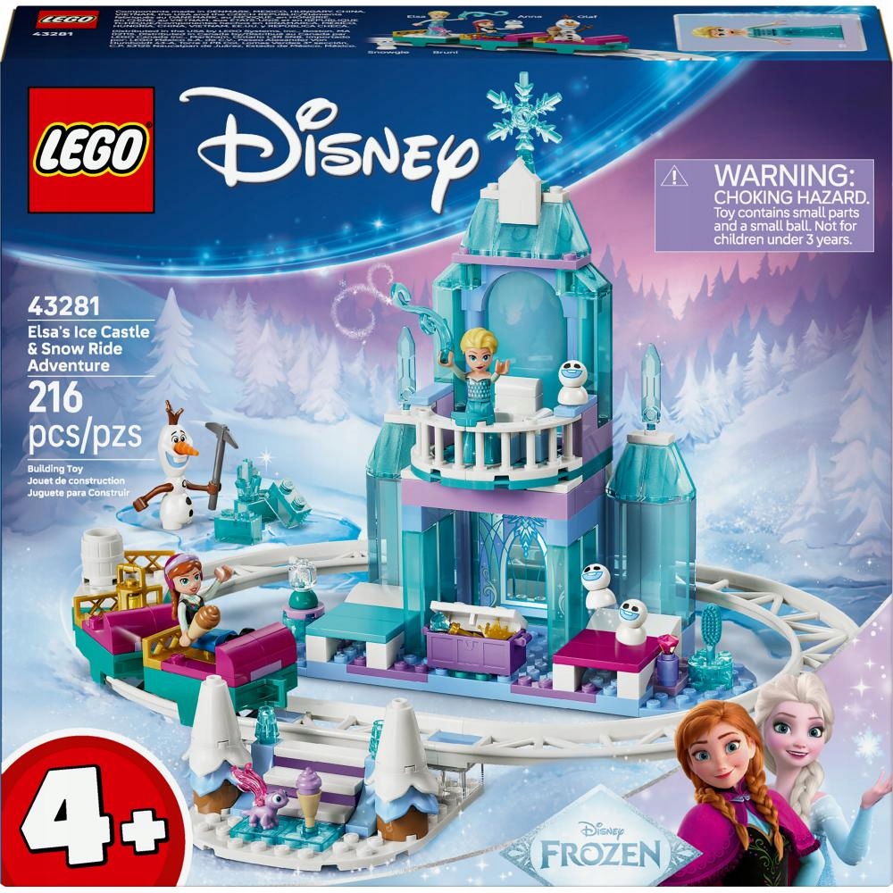 Lego Disney Princess Ledový hrad Elzy a sněhová jízda 43281