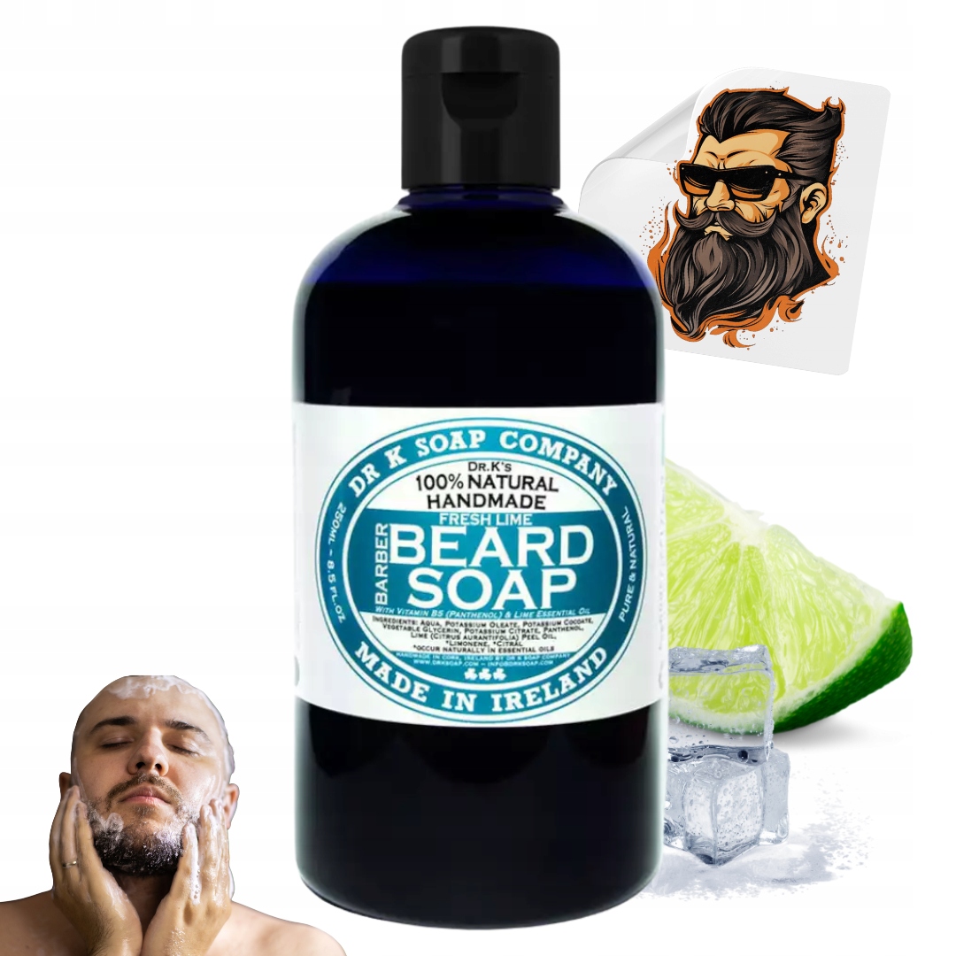 Šampon na vousy s vůní limetky Dr K Soap – přírodní složení 250 ml