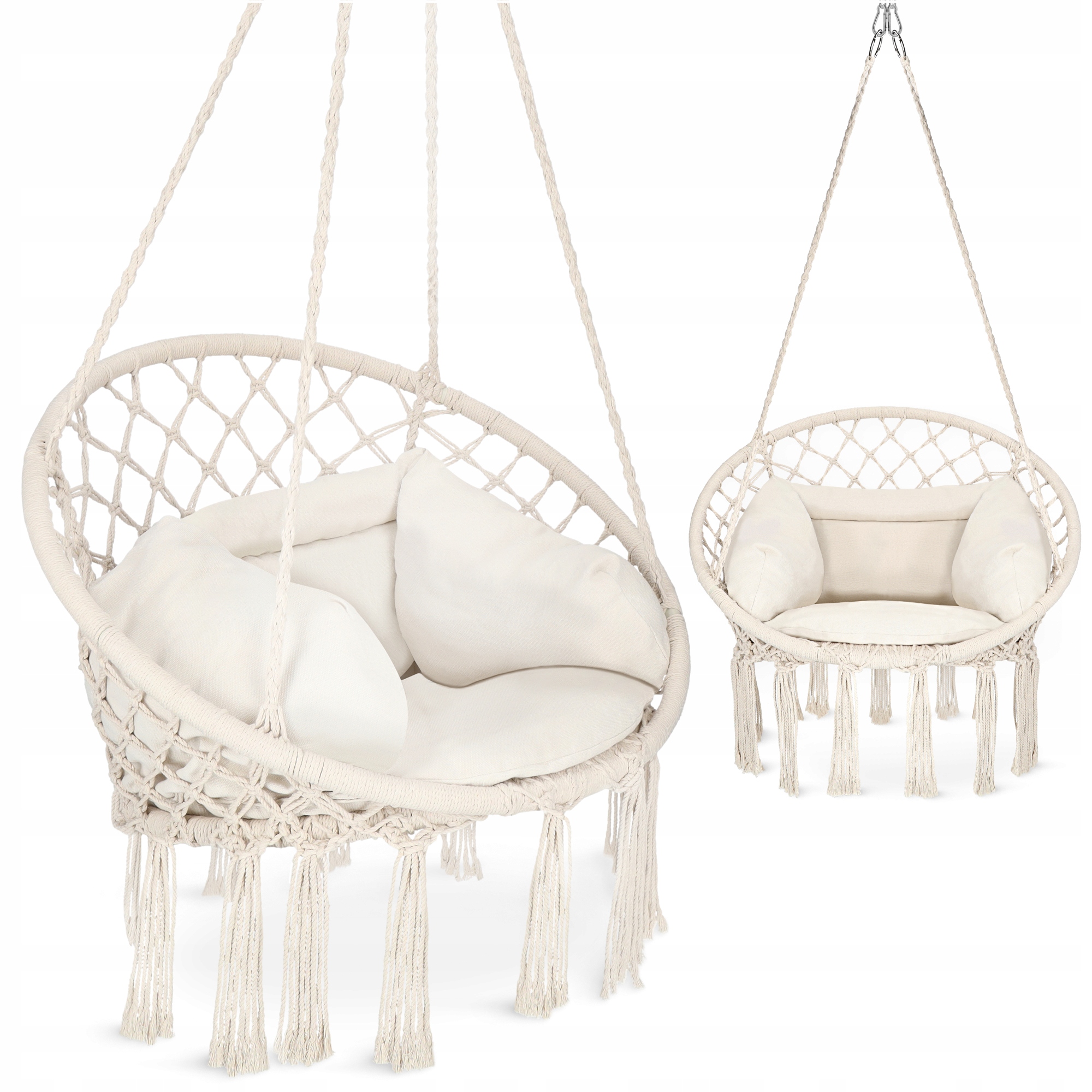 Zahradní Houpačka Boho Závěsné Křeslo Čapí Hnízdo S Polštářem Na Terasu