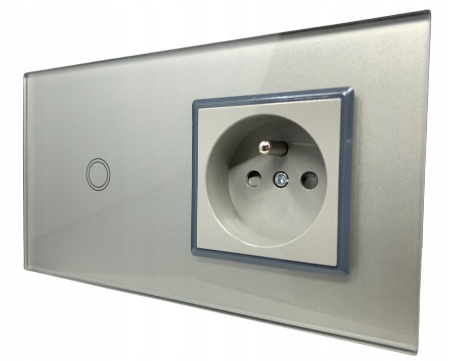 

Gniazdo Z Włącznikiem Pojedynczym Panel Szary