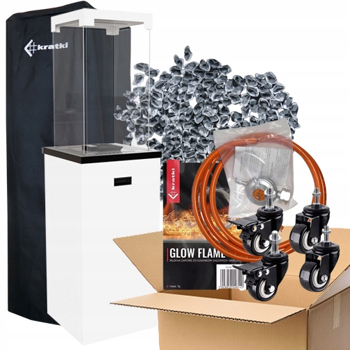 Patio Light Biela Obal Kamene Vlákna