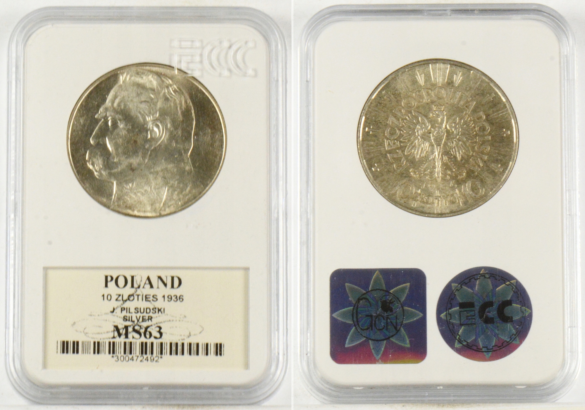 10 ZŁOTYCH 1936 JÓZEF PIŁSUDSKI MS63 9.03