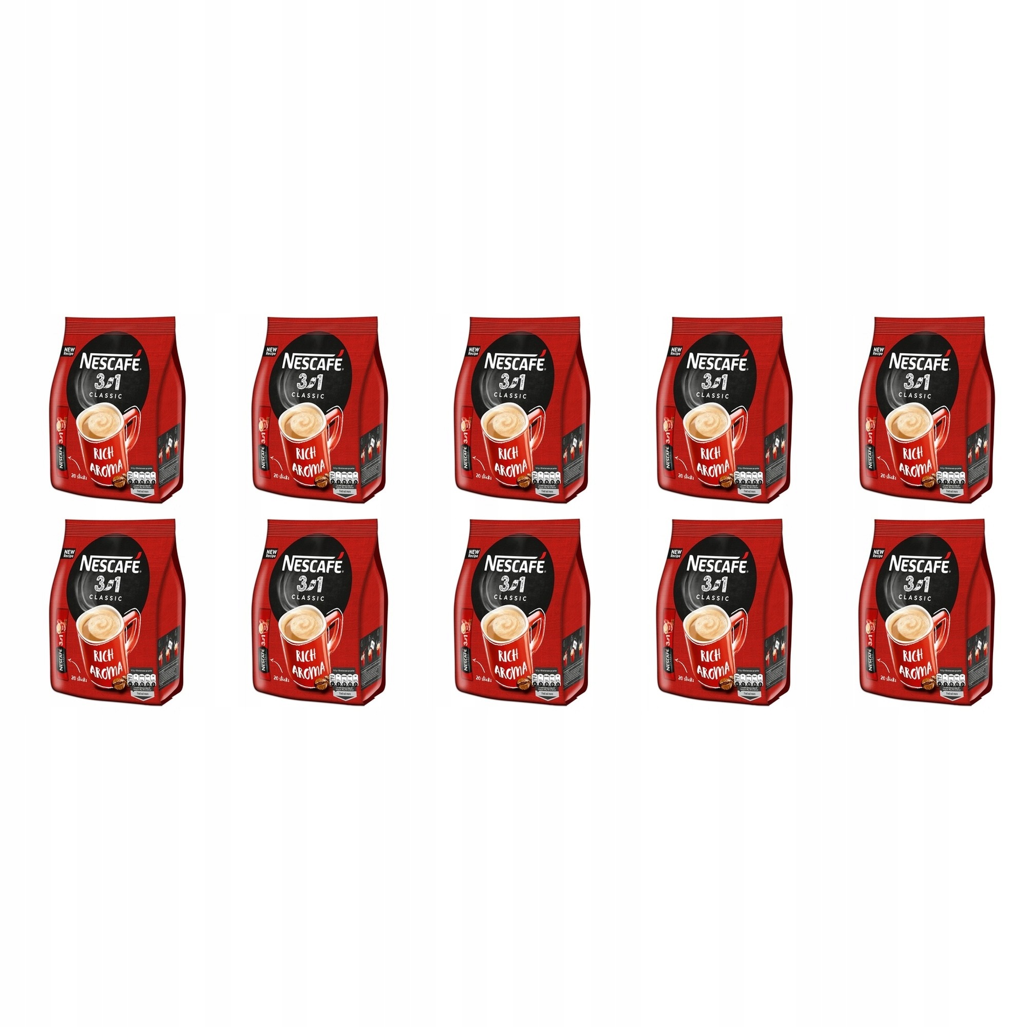 10x 330g Nescafé 3in1 Classic napój kawowy Karton