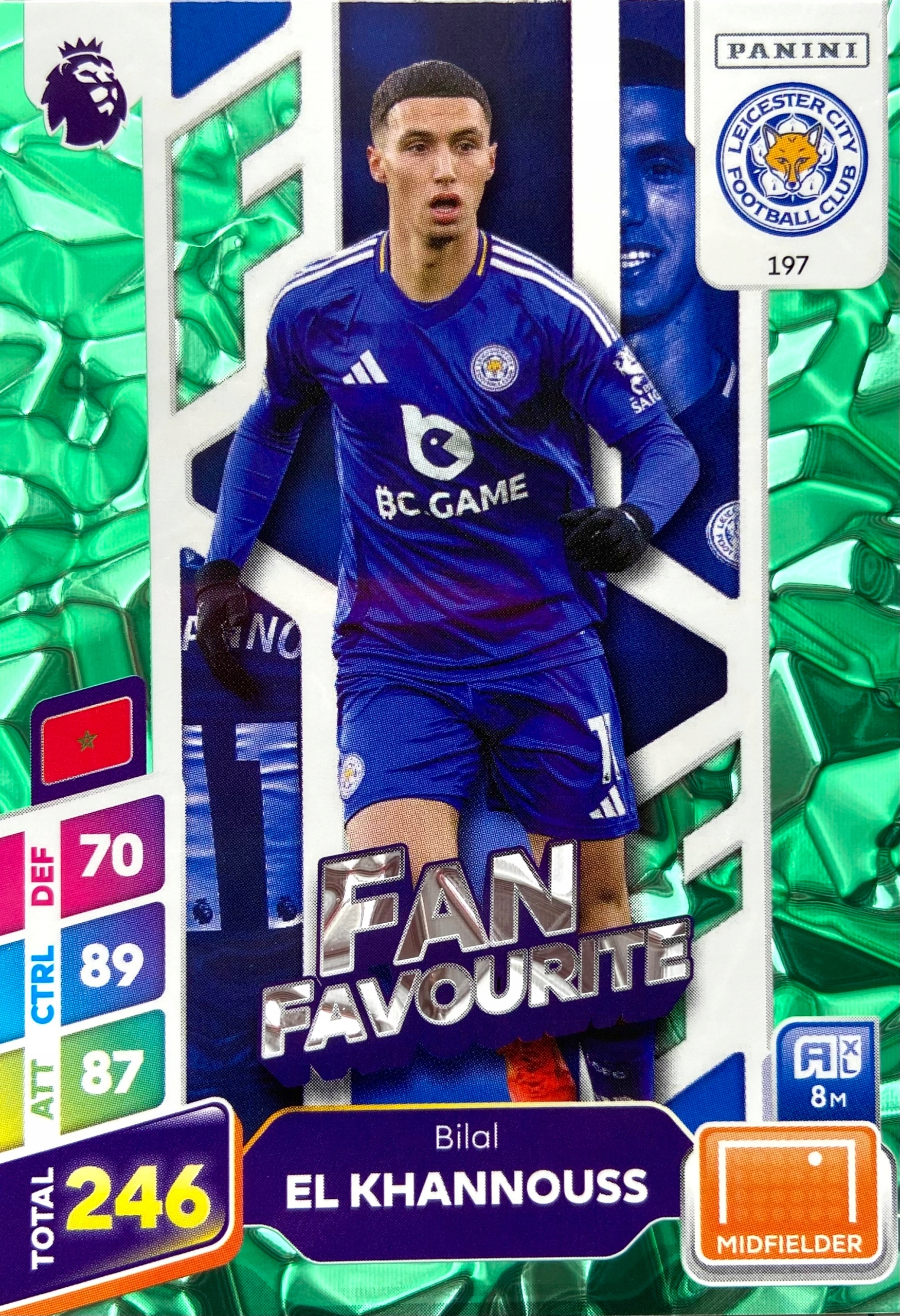 Premier League Plus 2025 Fan Favourite 197 green El Khannouss Leicester