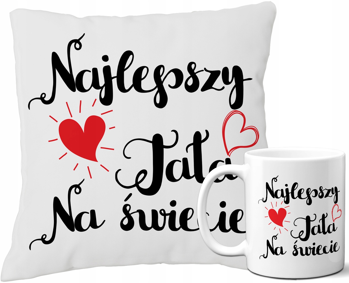 ZESTAW PODUSZKA + KUBEK - PREZENT DLA TATY ŚWIĘTA!