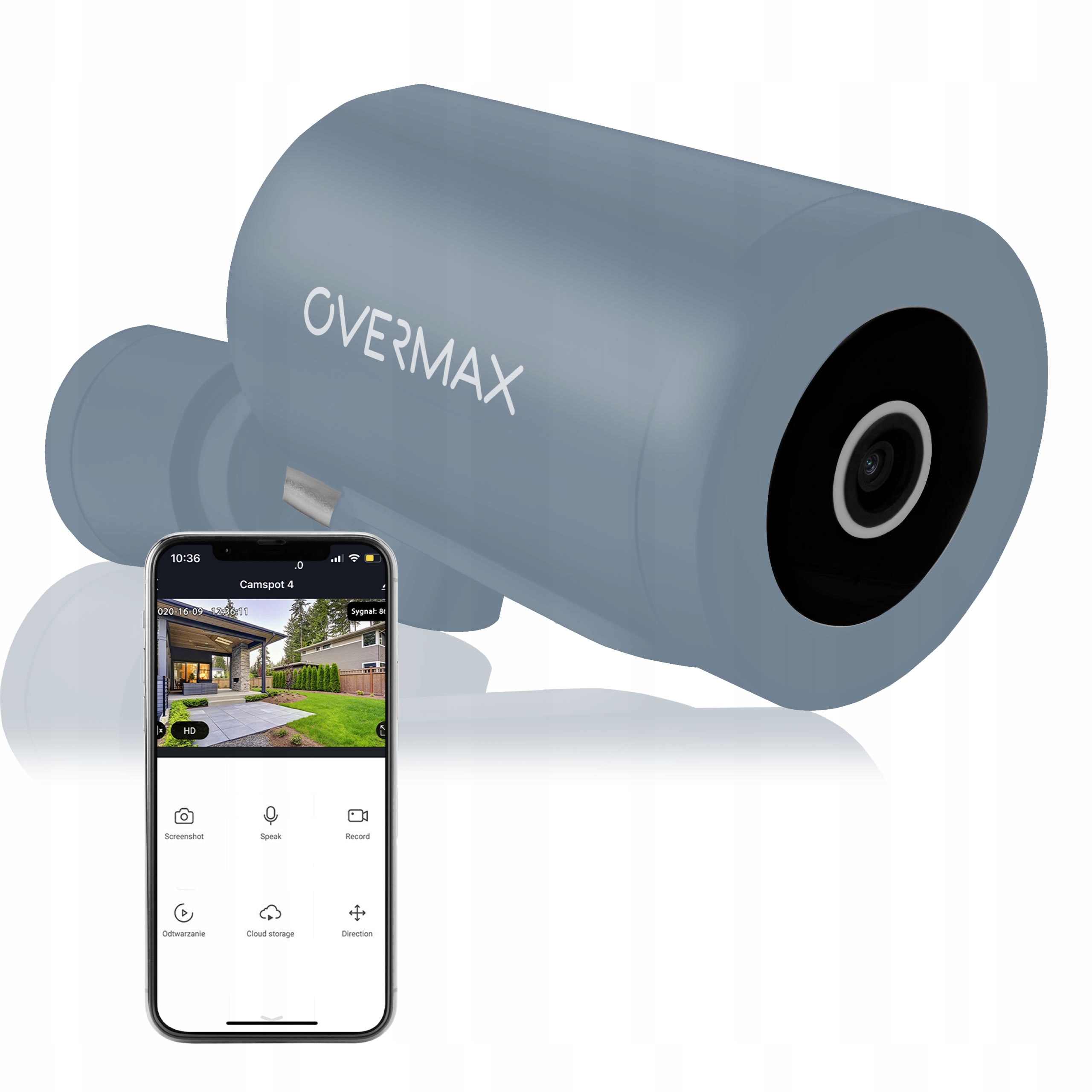 Venkovní kamera Otočný snímač Pohybu 4 Mpx Wifi Db Alarm Wi-fi Antracit