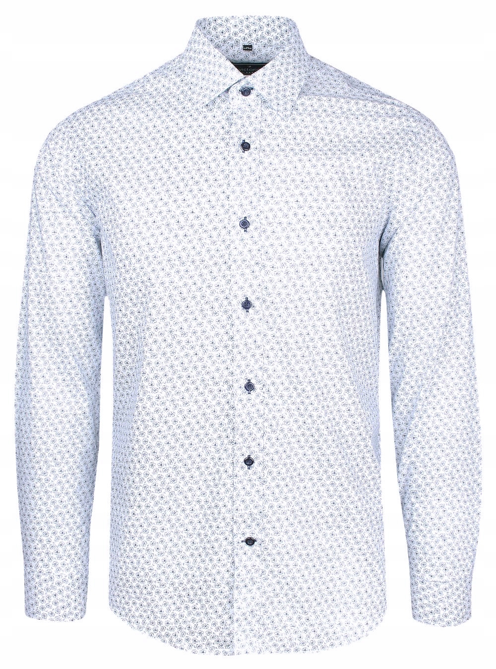 Bílo-granátová vizitková košile 44/182-188