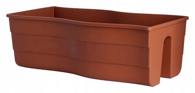 Doniczka balustradowa Fala 60 biała Formplastic Długość 60 cm