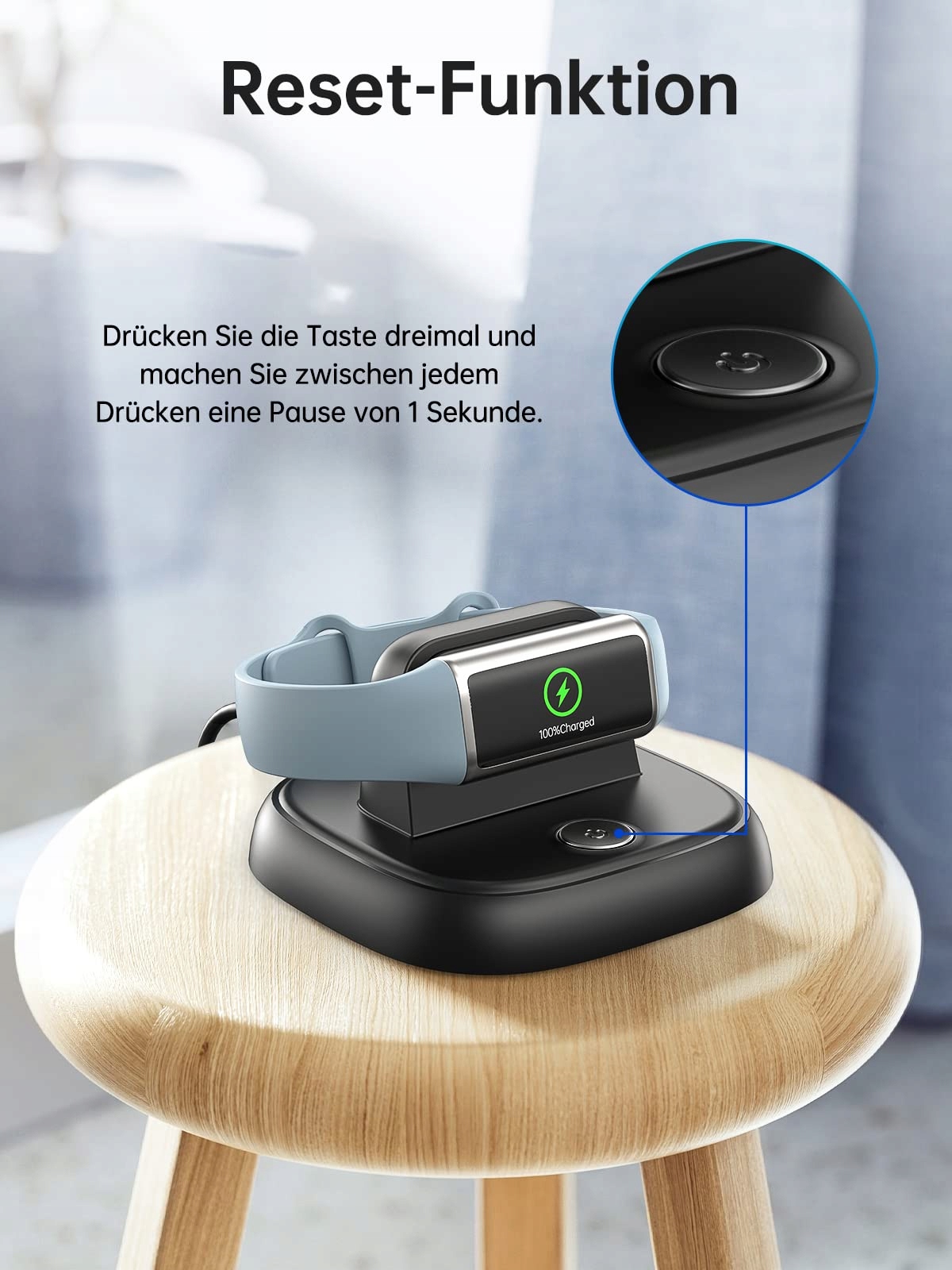 LVFAN Ładowarka Fitbit Charge 6 Szybkie Magnetyczne Złącze Reset Kabel — miniatura 3