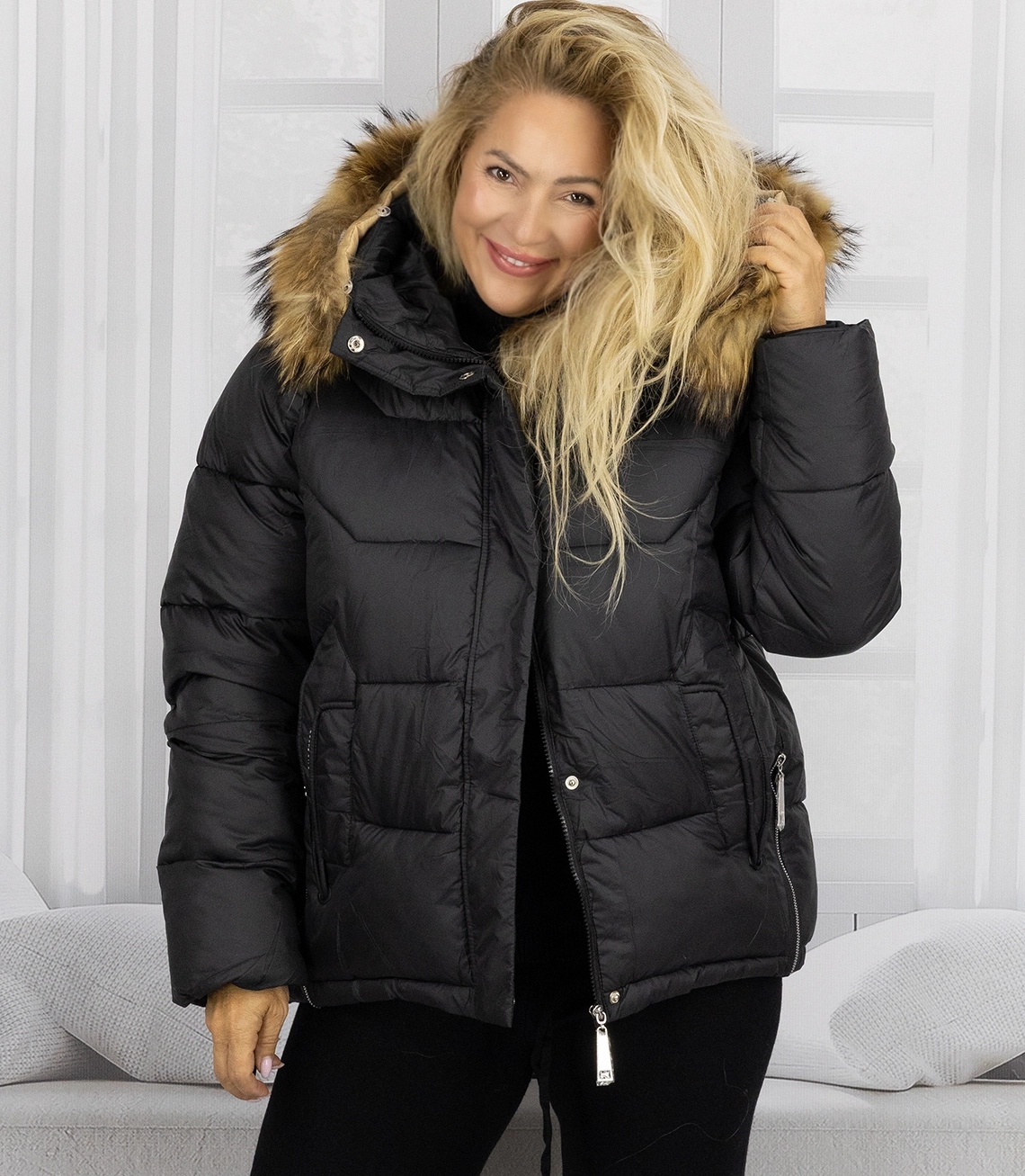 Teplá zimní bunda delší bomber Winter Queen 3XL