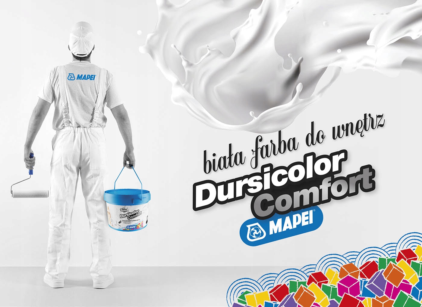 MAPEI FARBA BIAŁA MATOWA DURSICOLOR COMFORT 10L Kod producenta DCW10