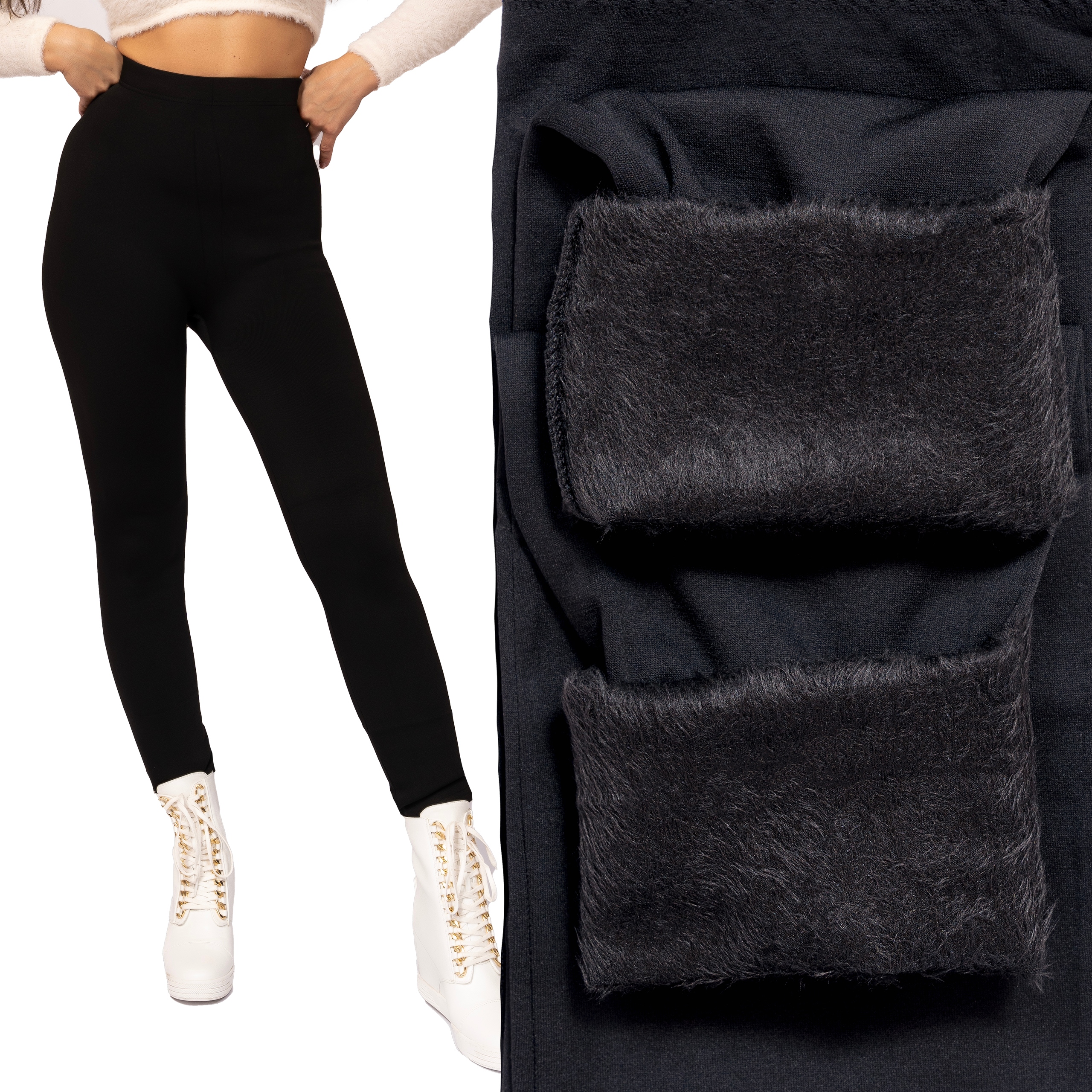 Bambusové legíny Legíny, kalhoty Zateplené jemnou Kožešinou, termo Zimní