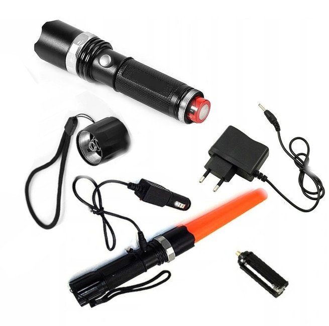 LATARKA LED SWAT AKU 18650 2 x ŁADOWARKA ZOOM Rodzaj wielofunkcyjna