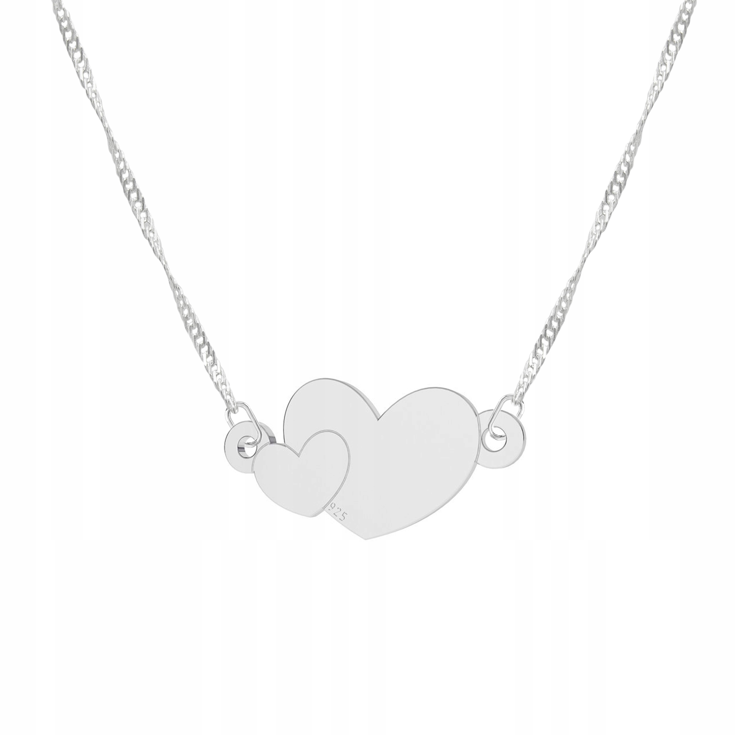 Stříbrný řetízek náhrdelník 925 Srdce Srdíčka