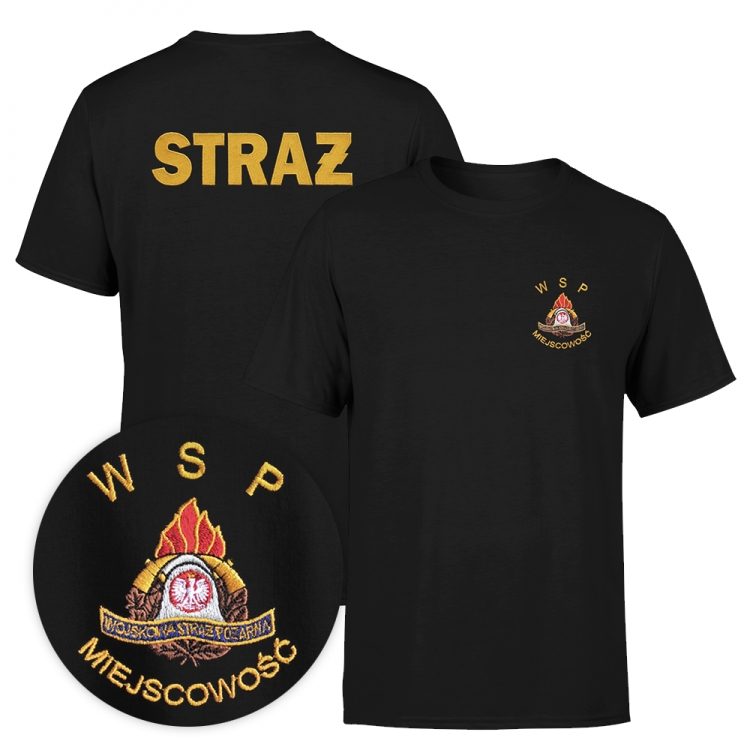 

S16 - 3XL / Koszulka Wsp logo haft + miejscowość