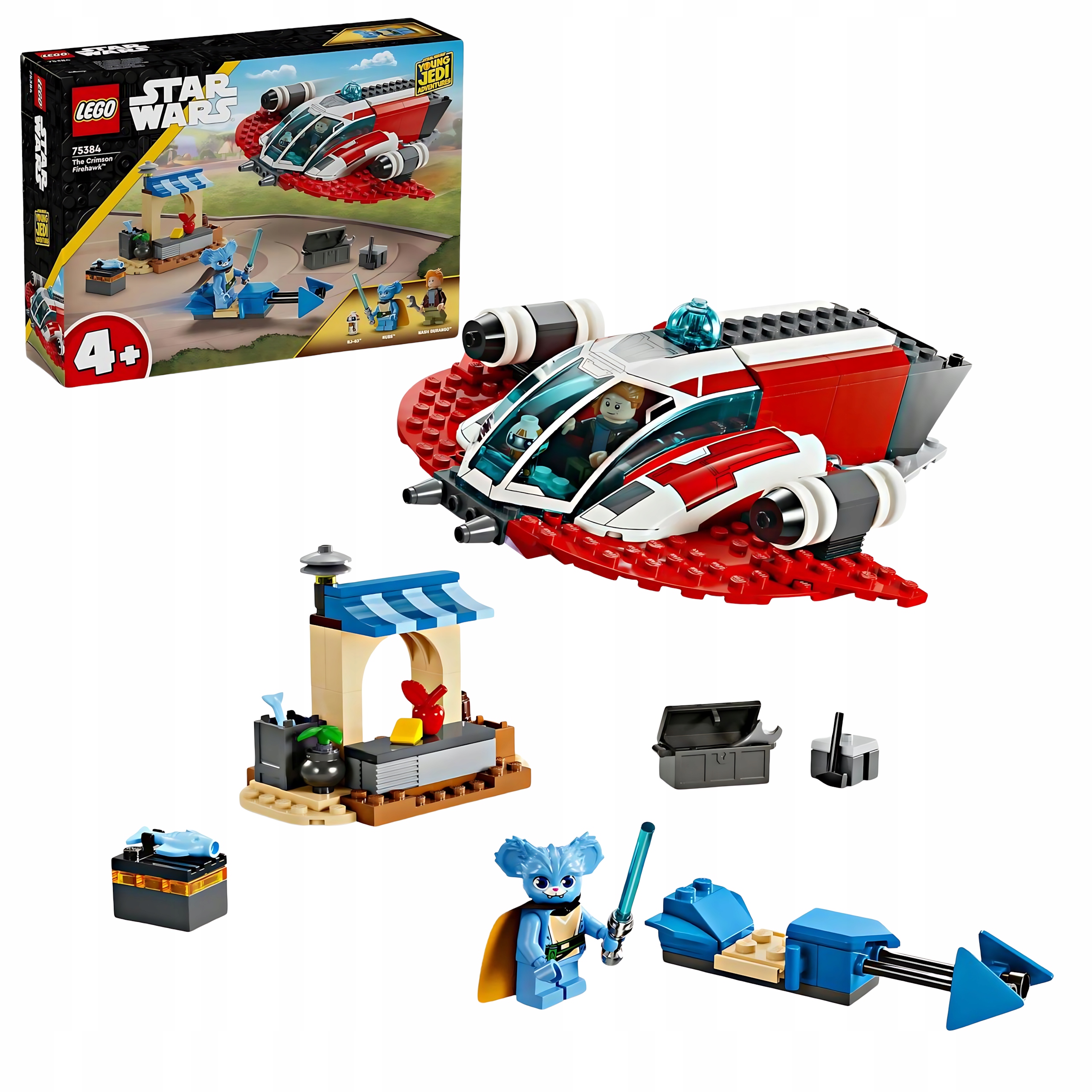 Lego Star Wars 75384 Karmínový jestřáb Loď Závodník Nash Nubs 4+