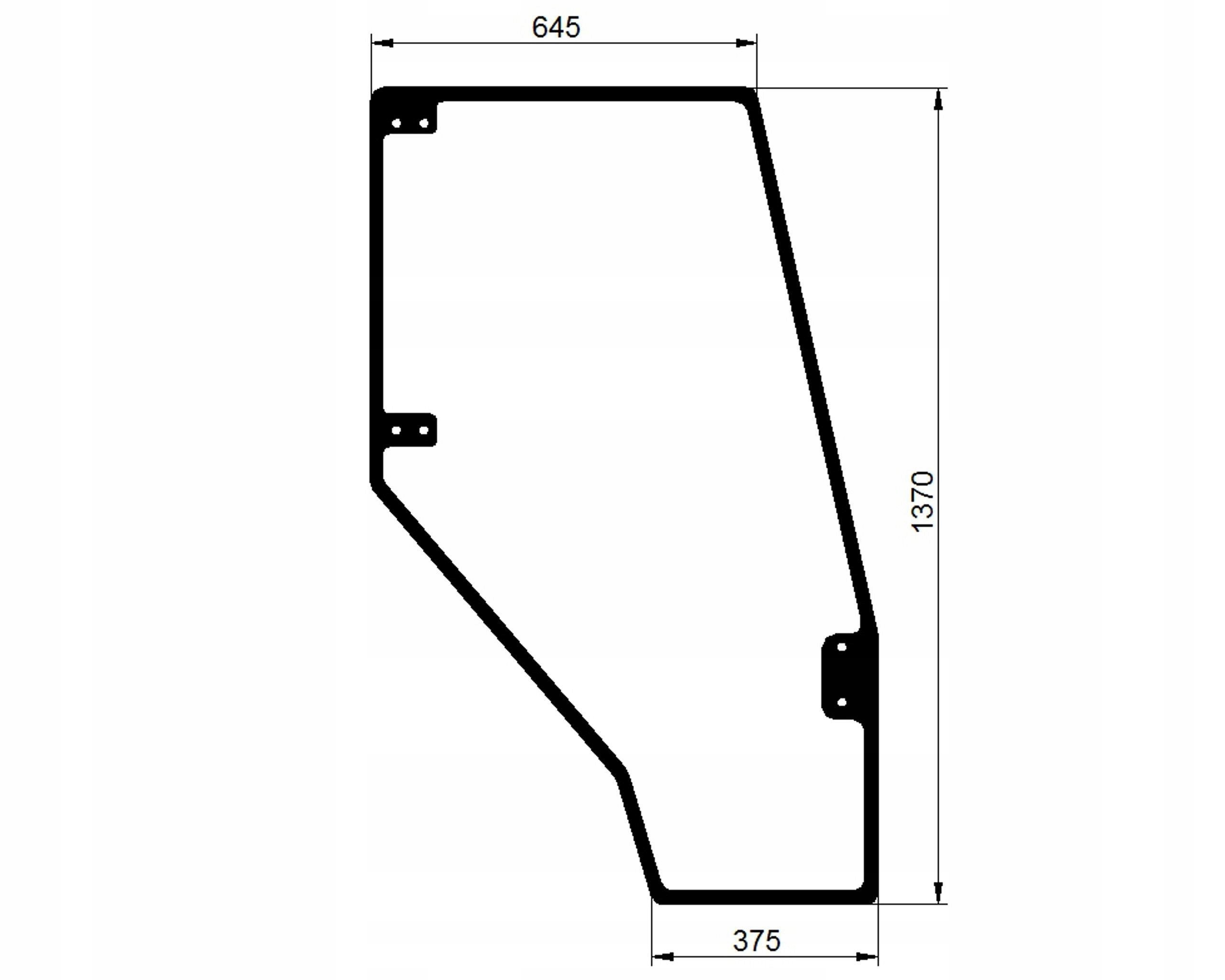 čelní sklo traktoru Deutz-Fahr dveře pravé zie 04402868
