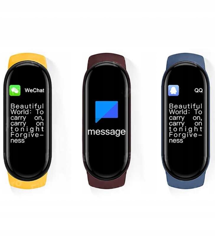 M6 OPASKA SPORT SMARTWATCH SMARTBAND ZEGAREK Kształt koperty okrągła