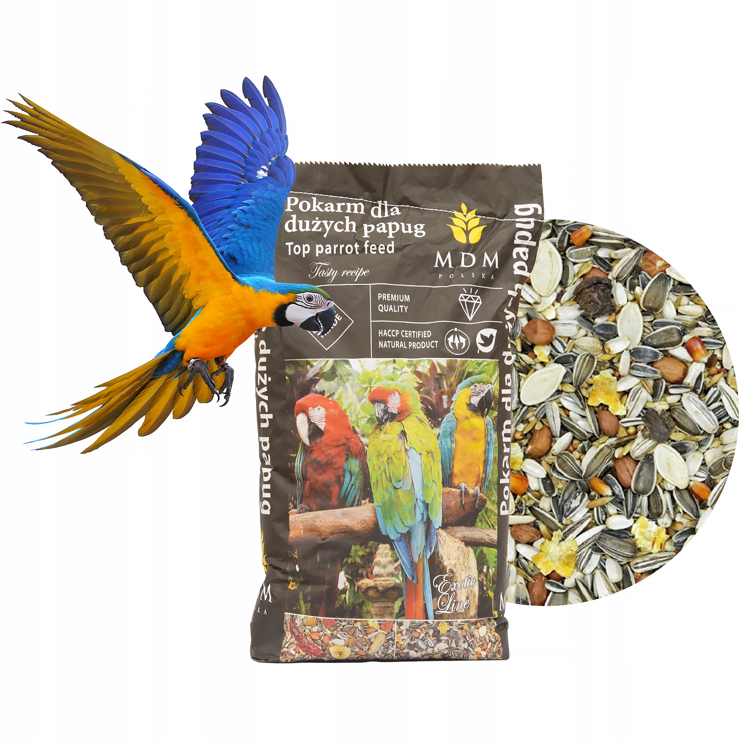 Levně Krmivo pro velké papoušky Krmivo Ar Premium Vita Organic 10 kg MDM Směs