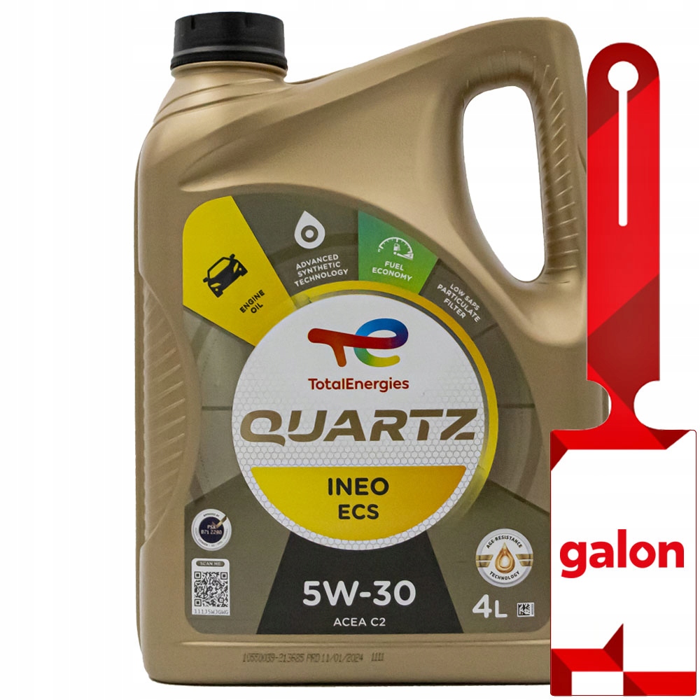 Total Quartz Ineo Ecs 5W30 4L syntetyczny olej silnikowy