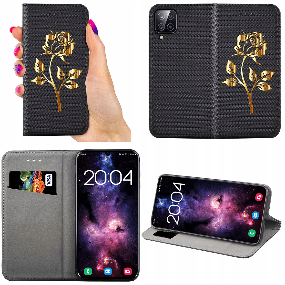 Etui MAGNET ROSE Case do Samsung Galaxy A12 / M12 Marka Inna