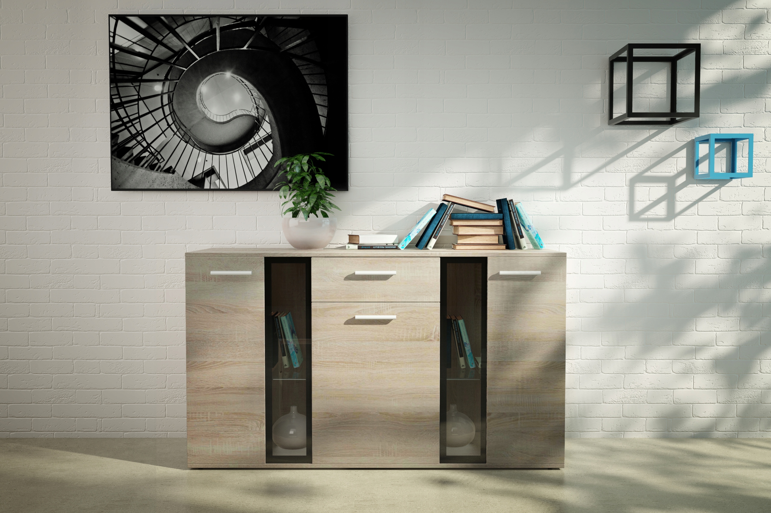 Prostorná moderní komoda do obývacího pokoje Pro Mládež Lucy Elegantní skříňka