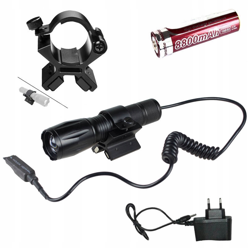 Фонарик для охоты на магнитное оружие XM - L T6 ZOOM