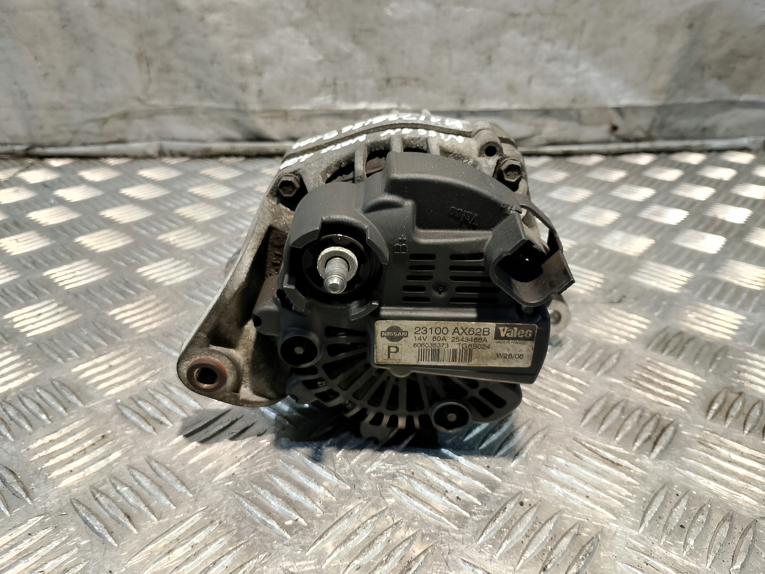 alternator NISSAN NOTE 1.2 B VALEO 23100AX62B 2543488A 80 A