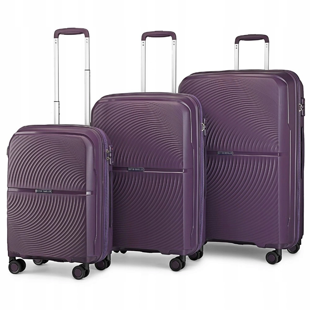 Kono travel set kufrů polypropylén 40L, 68L, 97L fialový