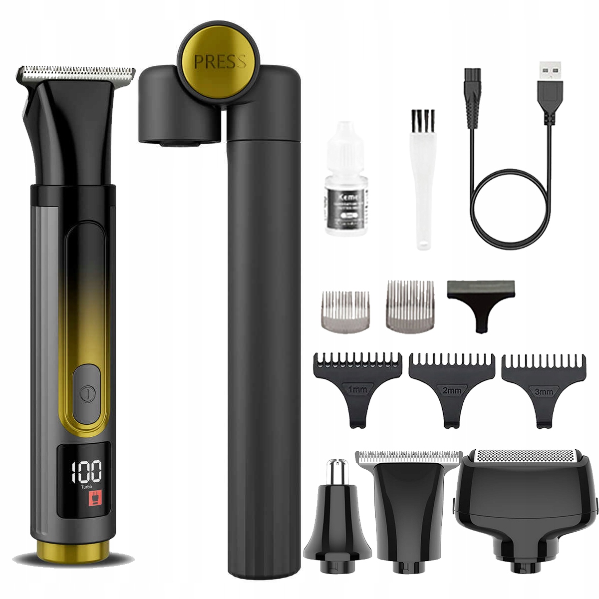 4W1 Golarka Elektryczna Maszynka Do Golenia Pleców i Ciała Trymer Ładowna