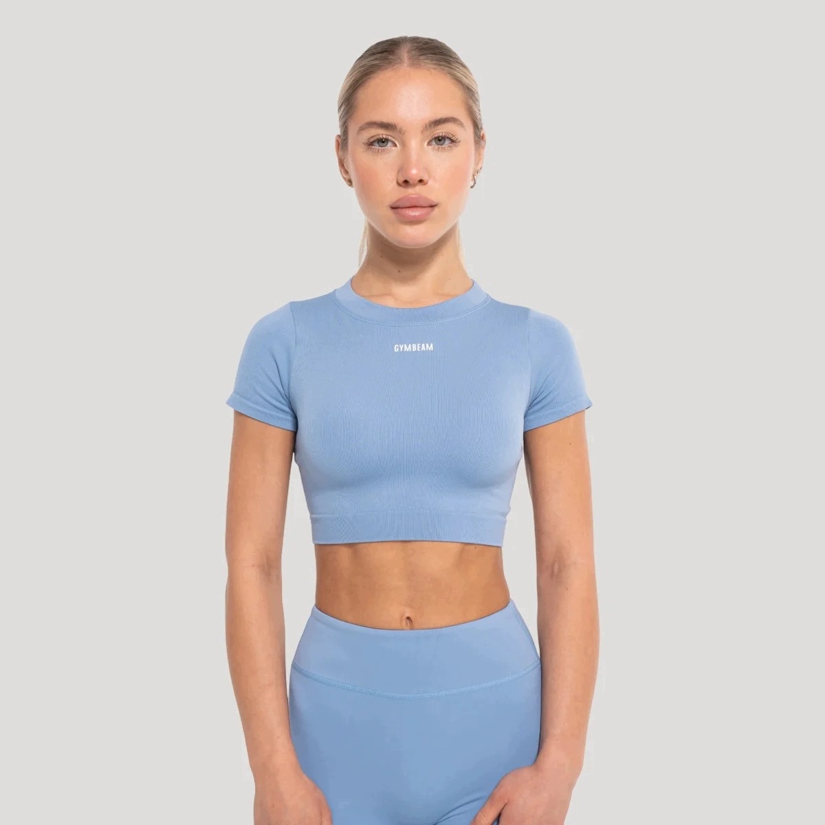GymBeam Damski crop top Flow Azure L