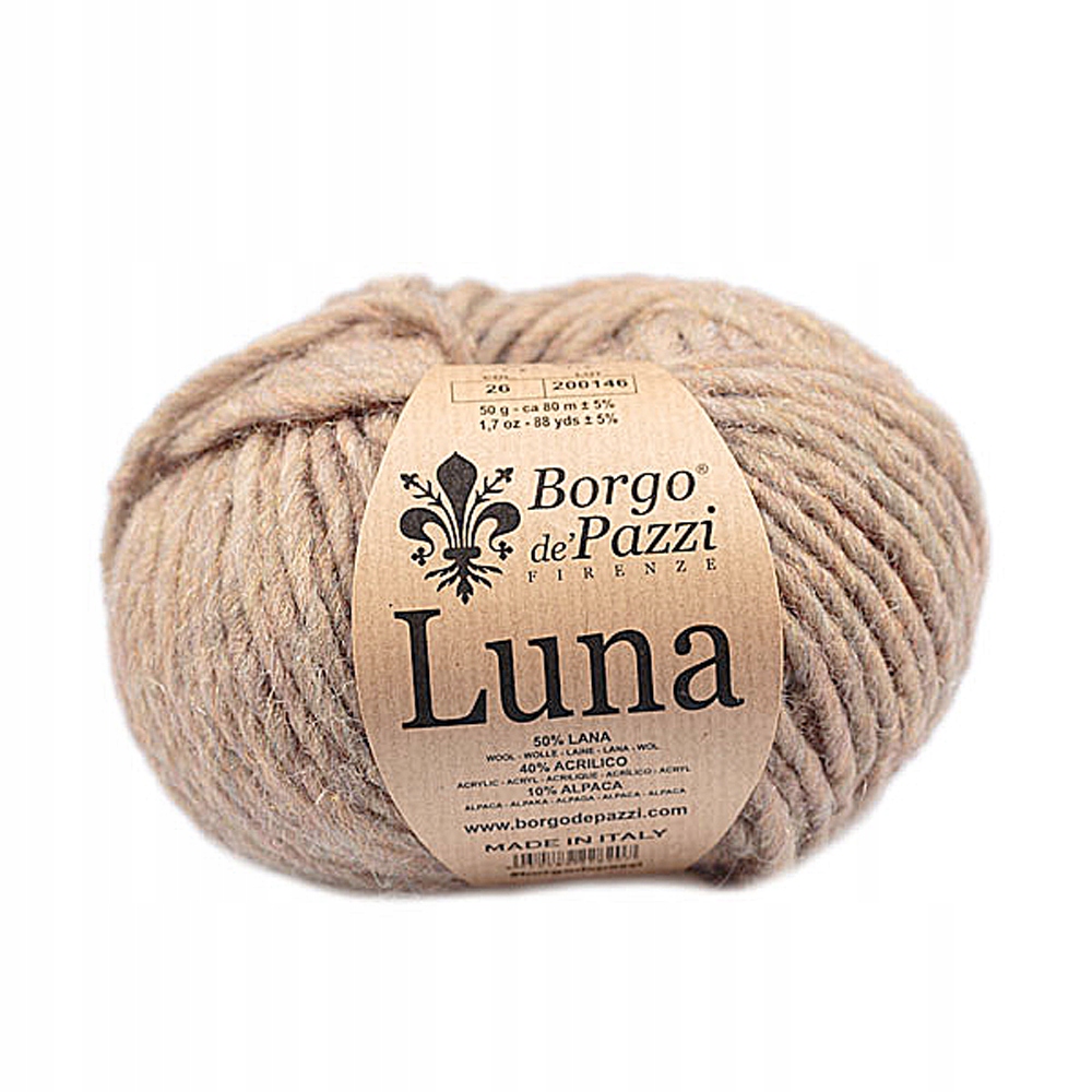 Włóczka Borgo De Pazzi wełna merynosa Luna