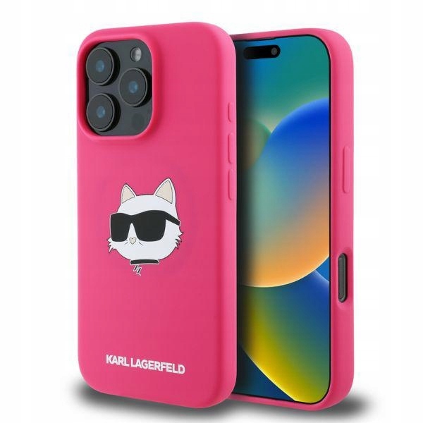 Pouzdro pro iPhone 16 Pro Max Karl Lagerfeld MagSafe Silicon Fuchsia